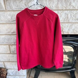 Rugged Wear Men’s Red Knit Long Sleeve Top Medium